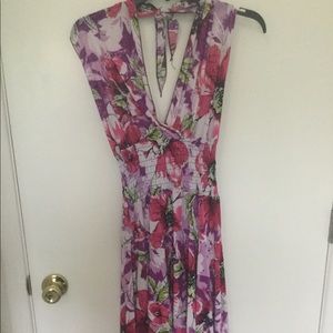 BACKLESS DEEP V NECK DRESS